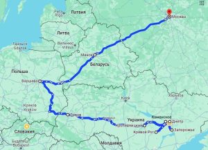 Маршруты поездок из Украины Москву