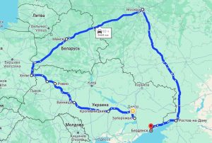 Маршрут поїздки Бердянськ-Запоріжжя ч/з Білорусь