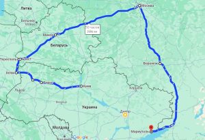 Маршрут поїздки Київ-Маріуполь від Crimea-bus